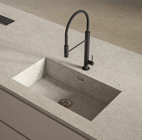 Cucina FAinteriors — lavello integrato nel piano