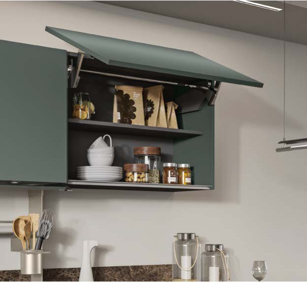 Cucina FAinteriors — pensile a ribalta aperto