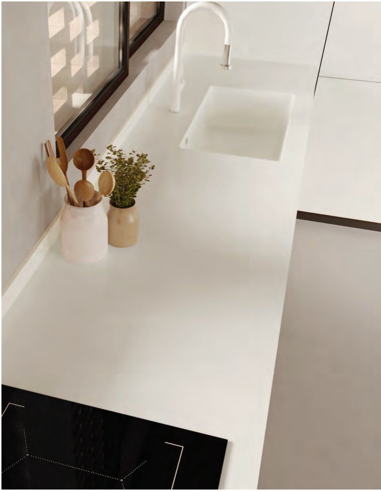 Cucina FAinteriors — lavello integrato bianco